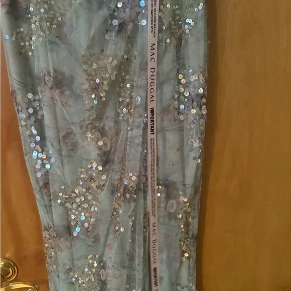 Mac Duggal Sequin Floral Maxi Dress - Picture 5 of 8